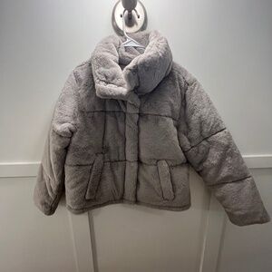 Abercrombie faux fur puffer